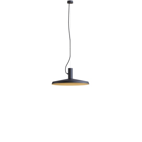 Wever & Ducré+ROOMOR CABLE 1.4 max. 15W E27, rippvalgusti, matt must/kuldne, riputi 2,5m